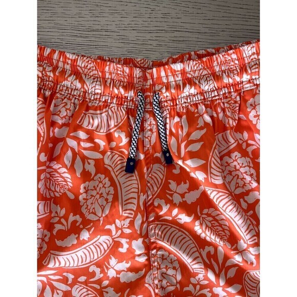 Palmacea Men's Orange Floral Bathing Trunks Size Large Swimwear New - Picture 2 of 7
